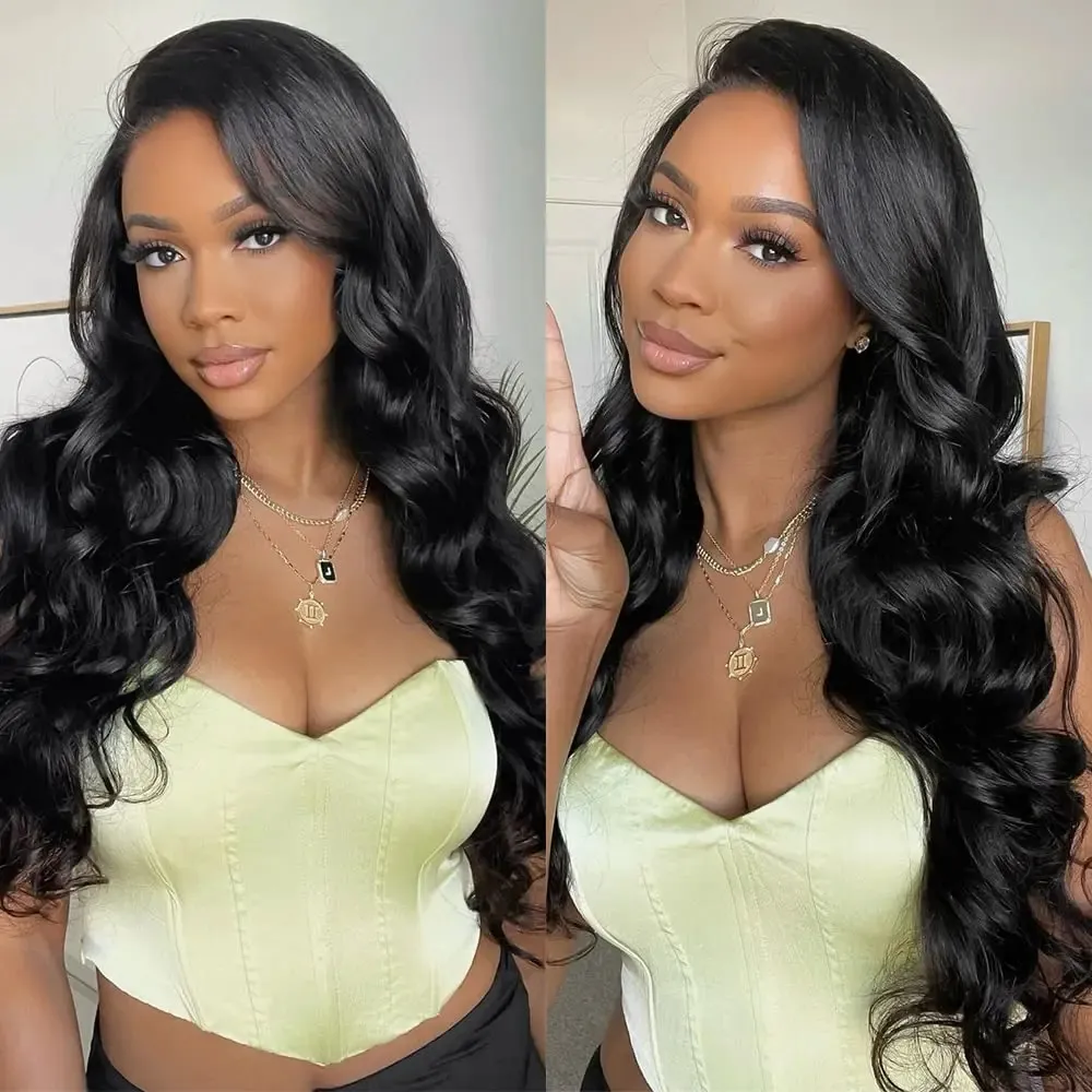 100%Human Hair Wigs Pixie Cut 13x4 Lace Front for Women Ombre Blonde 13*4Lace Frontal Wig with babyhair Transparent HD Lace Glueless Synthetic Wig Pre