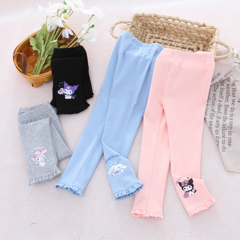 DISNEY Frozen Elsa princess kids designer clothes Children's clothes Girl leggings autumn children clothes long pants elastic pants inner and out