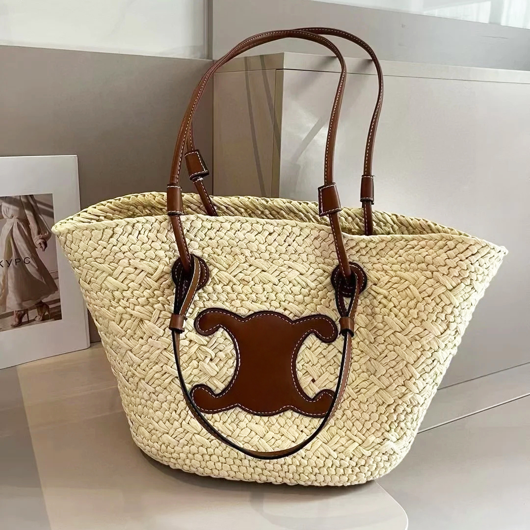 Beach Bags Designer Bags Tote Bag Vegetable Basket Deluxe Bag Designer 2025 Wallet Shoulder Bag Ladies Summer Straw Vacation Shopper Crossbody Straw Bag