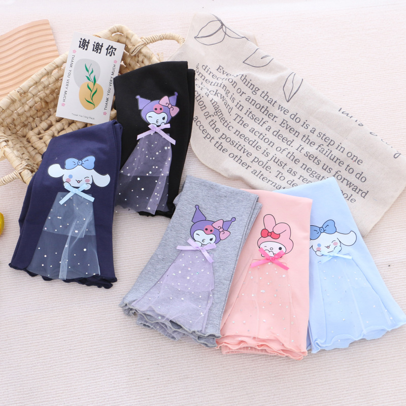 DISNEY Frozen Elsa princess baby clothes Girls' bell-bottom trousers autumn children's clothes long pants elastic cartoon.