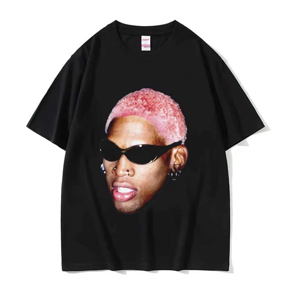 Hot Sale The Worm Dennis Rodman Graphic T Shirt Men Women Boys Basketball Short Sleeve T Shirts Male Cotton Oversized StreetwearT250508