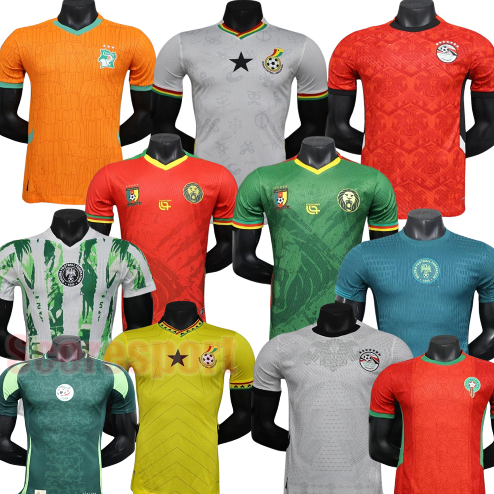 AFCON 2025 Morocco soccer jerseys Africa Cup Senegal MANE Cote d'Ivoire Hakimi Fan version Football shirts Cameroun Ziyech Egypt Algeria football kit 3XL 4XL