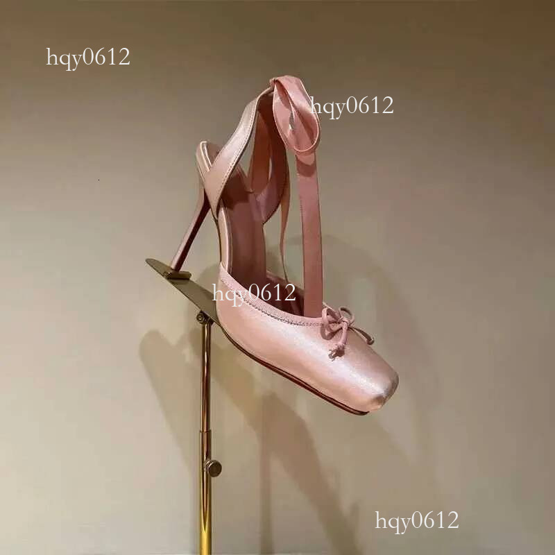 designer Womens rear air fine high-heeled sandals square headband butterfly wedding party ballet high heels 2025 summer new style W250416