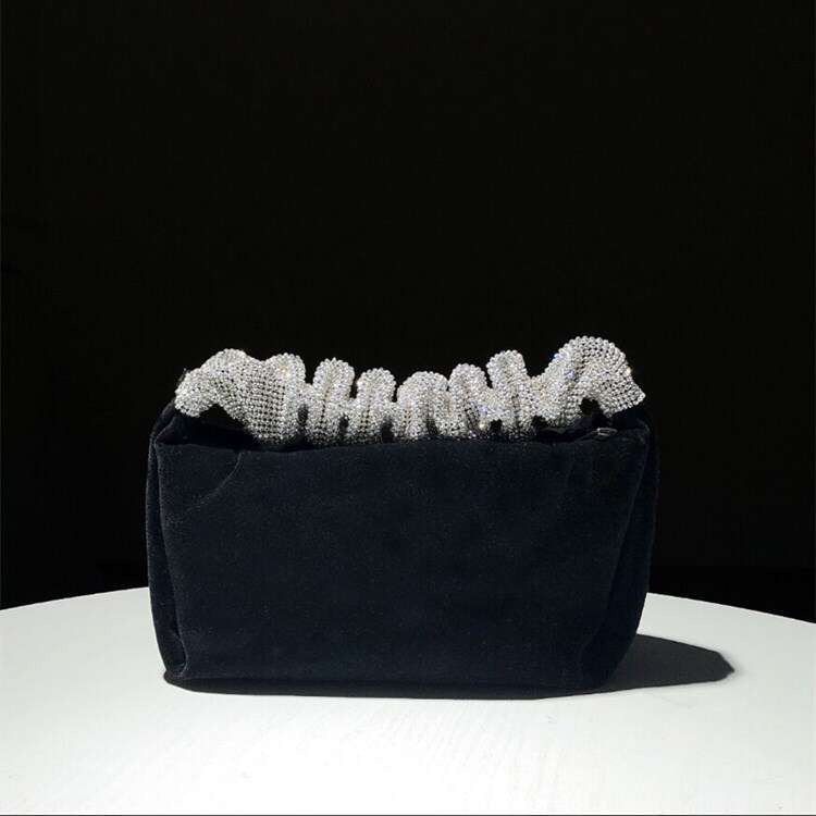 Dinner Bag New Internet Celebrity Instagram Velvet Set Banquet With Diamond Handheld King Bag KQ