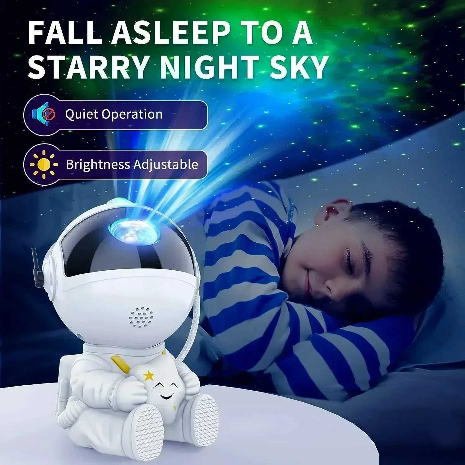 Star Projector Galaxy Night Light Astronaut Space Projector Starry Nebula Ceiling LED lights for bedroom home decoration childrens gifts Z250508