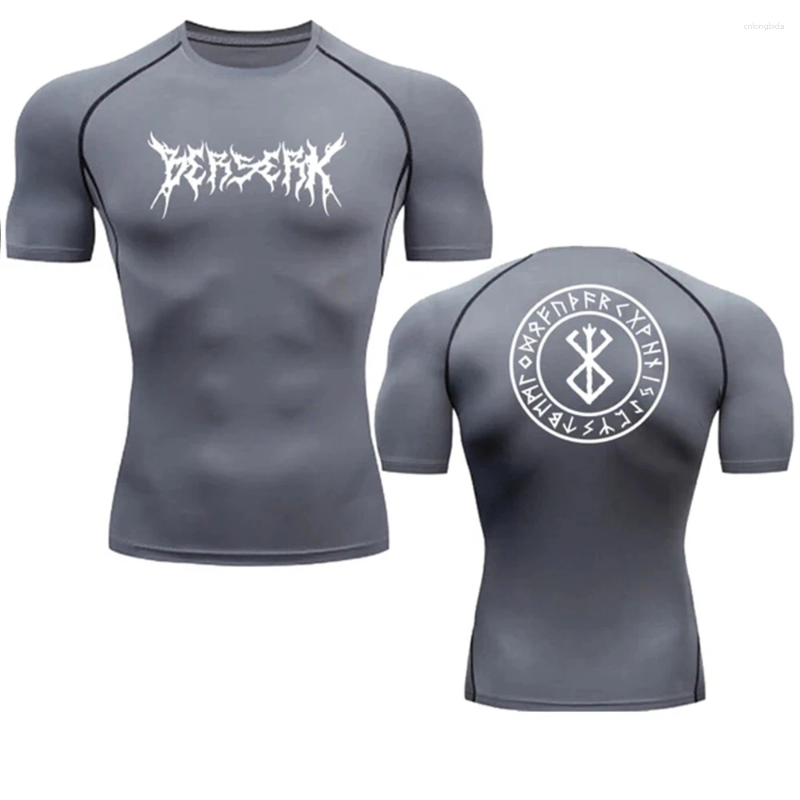 Men's T Shirts Anime Berserk Compression Tshirt Men Fiess Tight Long Sleeve Sport Shirt Training Jogging Gym Sportswear Quick Dry