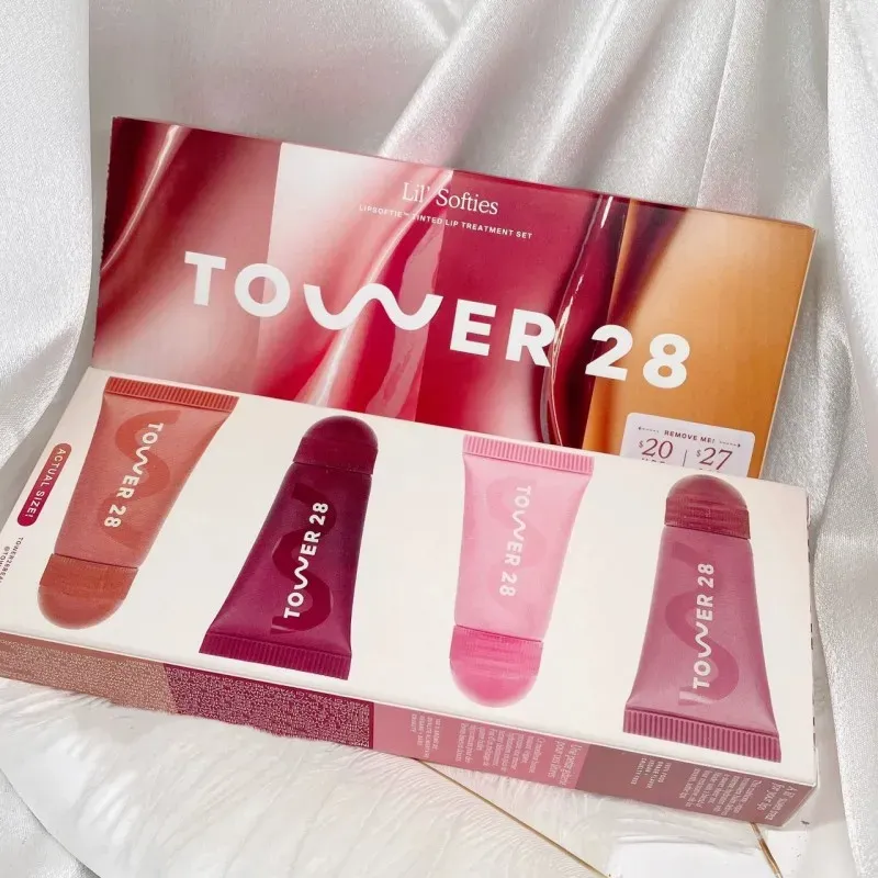 Makeup Lipgloss Beauty Lip Softies Lip Plumper 5g 4pcs Mini Set Liquid Lipstick Long Lasting Moisturizing Shiny Glitter Lipbalm Gift Box Kit