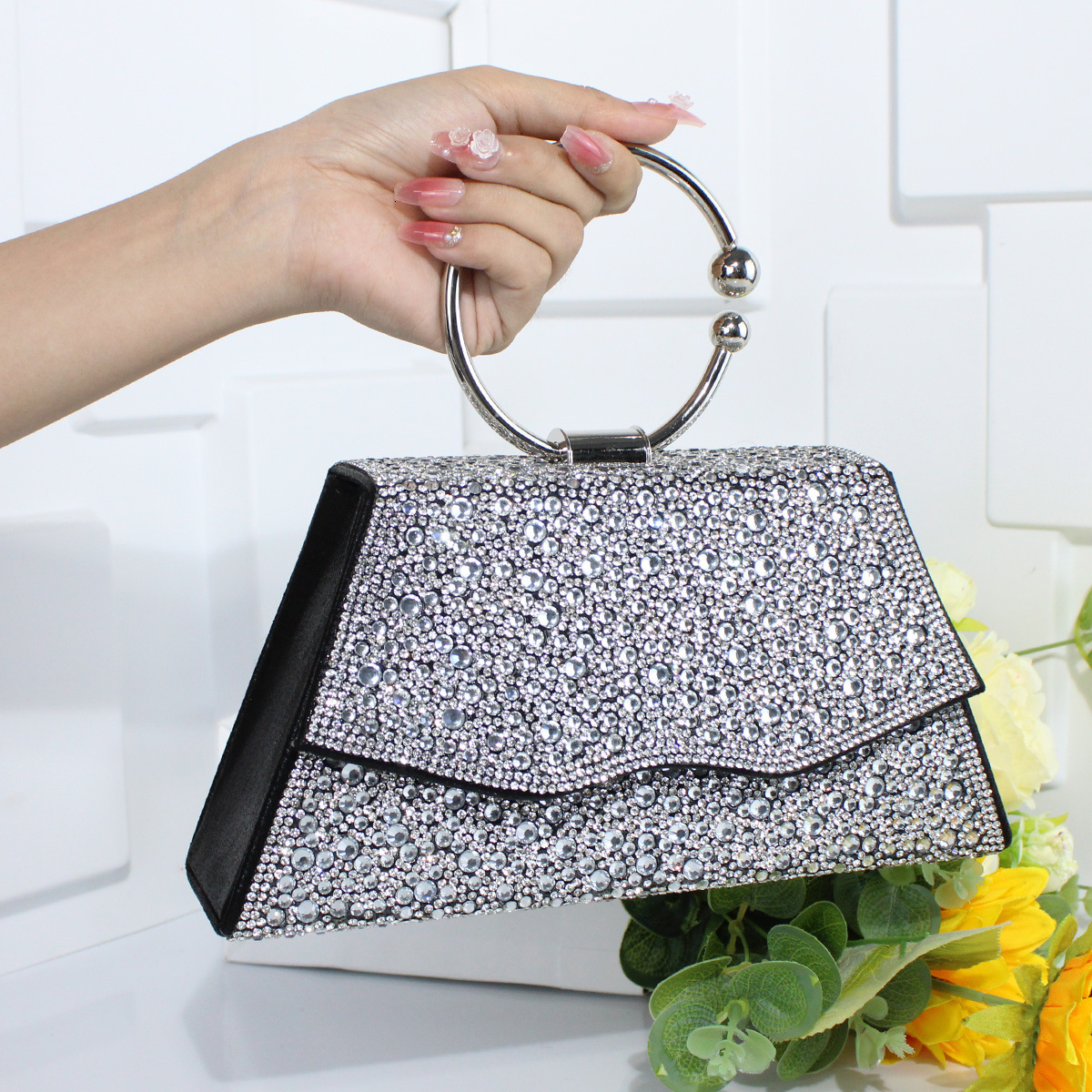 New Diamond Series Designer Small Square Bag Luxury Brand High Quality Diamond Set Women's Banquet Multi Functional Handbag Fashion Chain Bag For