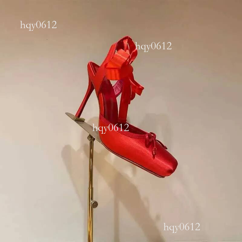 designer Womens rear air fine high-heeled sandals square headband butterfly wedding party ballet high heels 2025 summer new style W250416