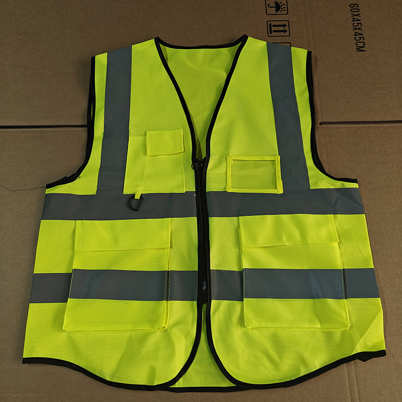 High Visibility Working Safety Construction Warning Reflective Traffic Work Vest Green Reflect Safe Clothing Men's Vests 4 Colors