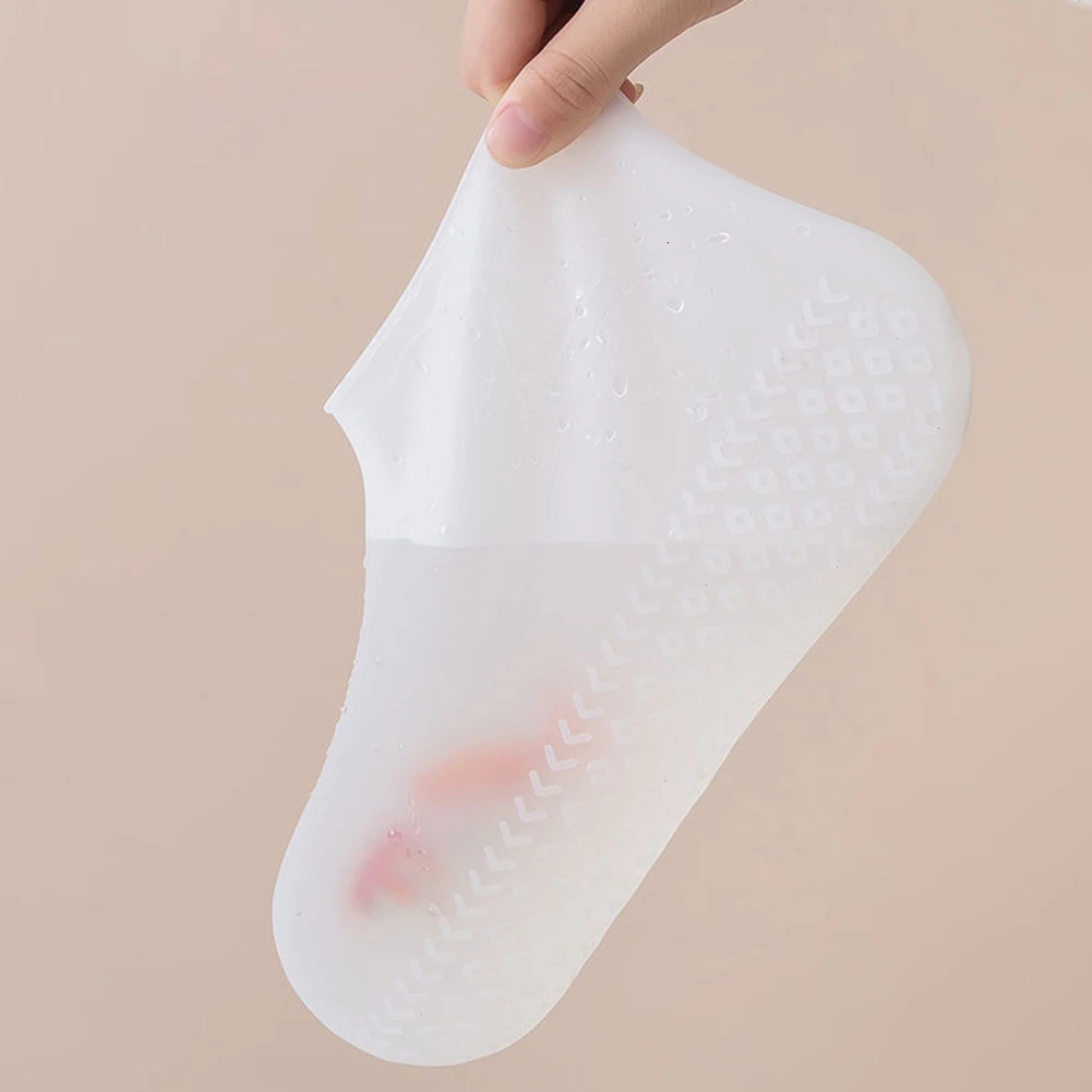 2 pairs of silicone shoe covers waterproof wearresistant rainproof protectors anti slip boots reusable rubber 250428s