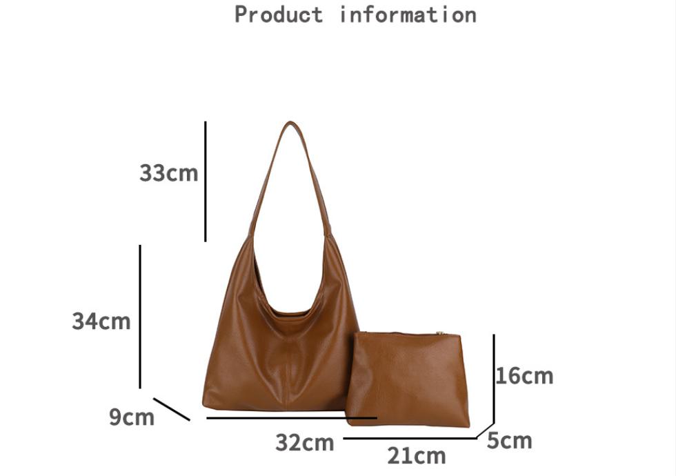 Totes Trendy Slouchy Bag Hobo PU Leather Tote Large Capacity Handbag Soft Crescent For Women Work Shopping Travel