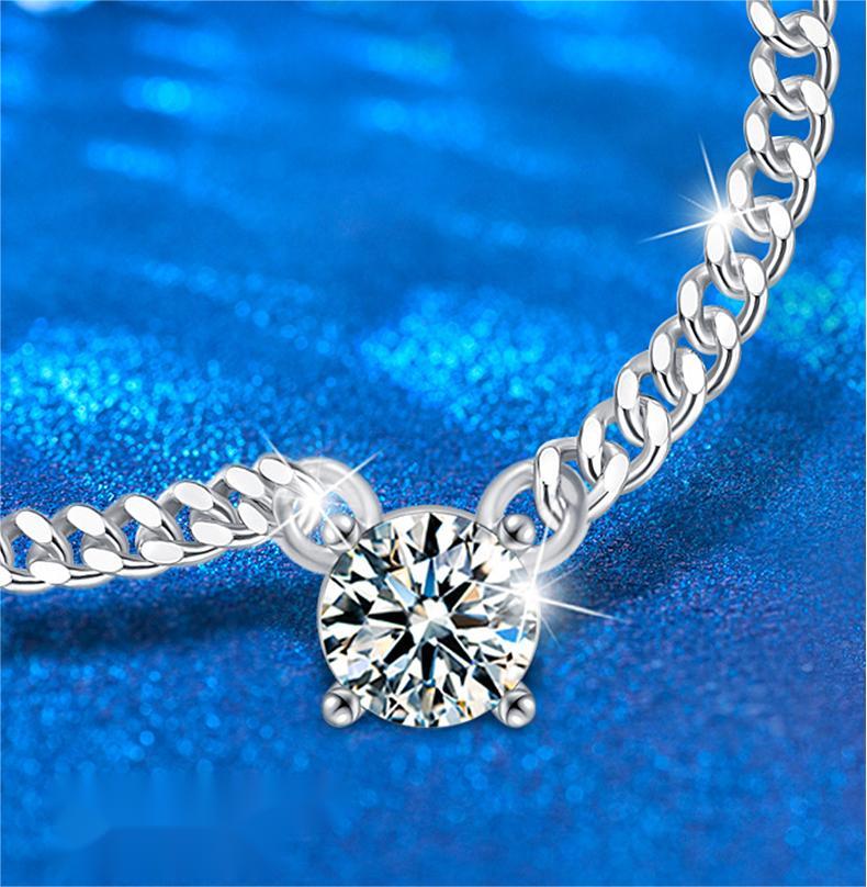 Moissanite Cuban Link Necklace for Men, 925 Silver Chain, No Tarnish, Amazon Bestseller, with Pendant, Luxury Lockets