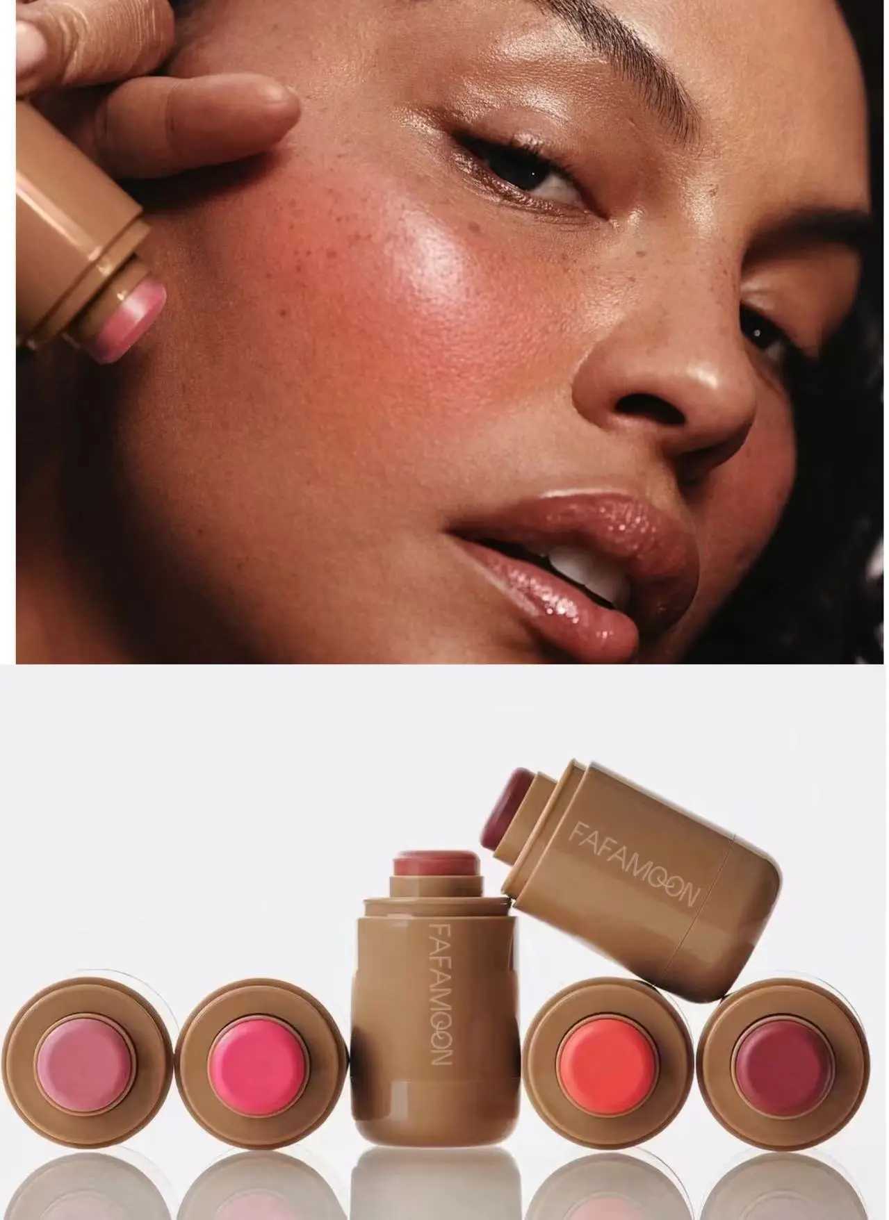 Long-Lasting Matte Blush Stick | Natural Contour Blush for a Soft Flawless Look Easy-to-Blend Lightweight Formula for SmoothXJ250508