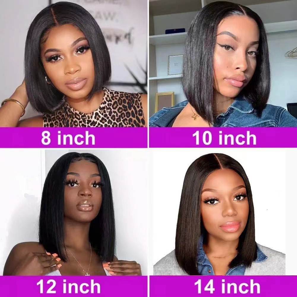 womens Wig fashionable bob head wig split bob head synthetic high-temperature silk