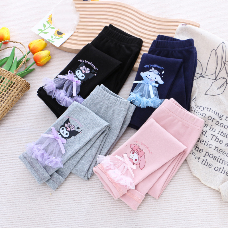 DISNEY Frozen Elsa princess kids designer clothes baby clothes autumn children clothes long pants elastic cartoon cute.