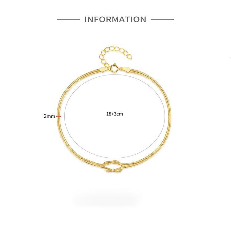 Jewelry Fashion Design Titanium Steel Couple Valentine's Day Snake Chain Handmade Knot Bracelet