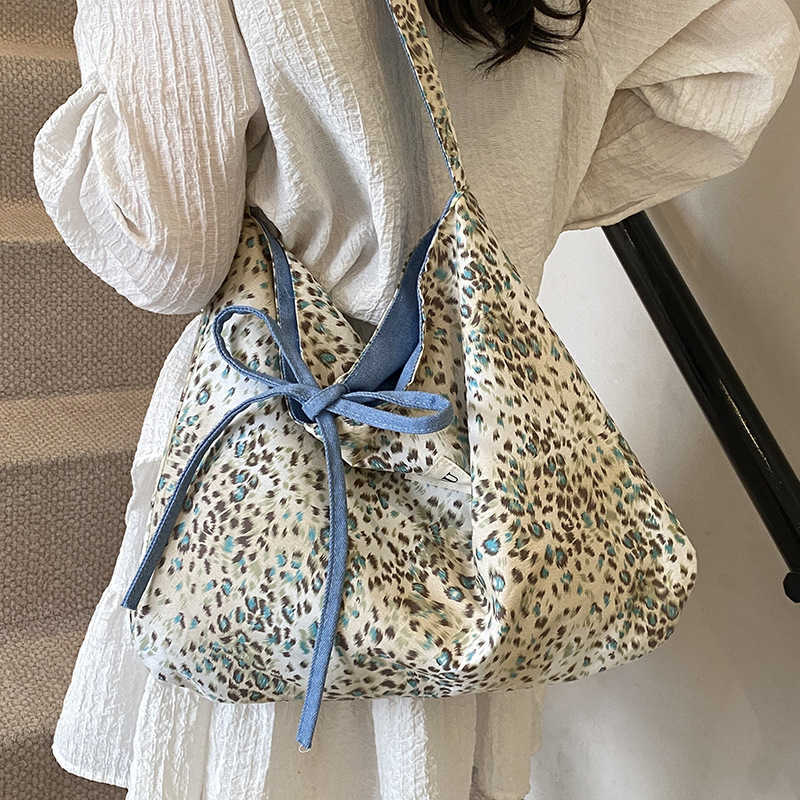 Spring and summer new lazy ethnic style patchwork large capacity tote bag, lightweight and casual artistic sense, single shoulder crossbody women'