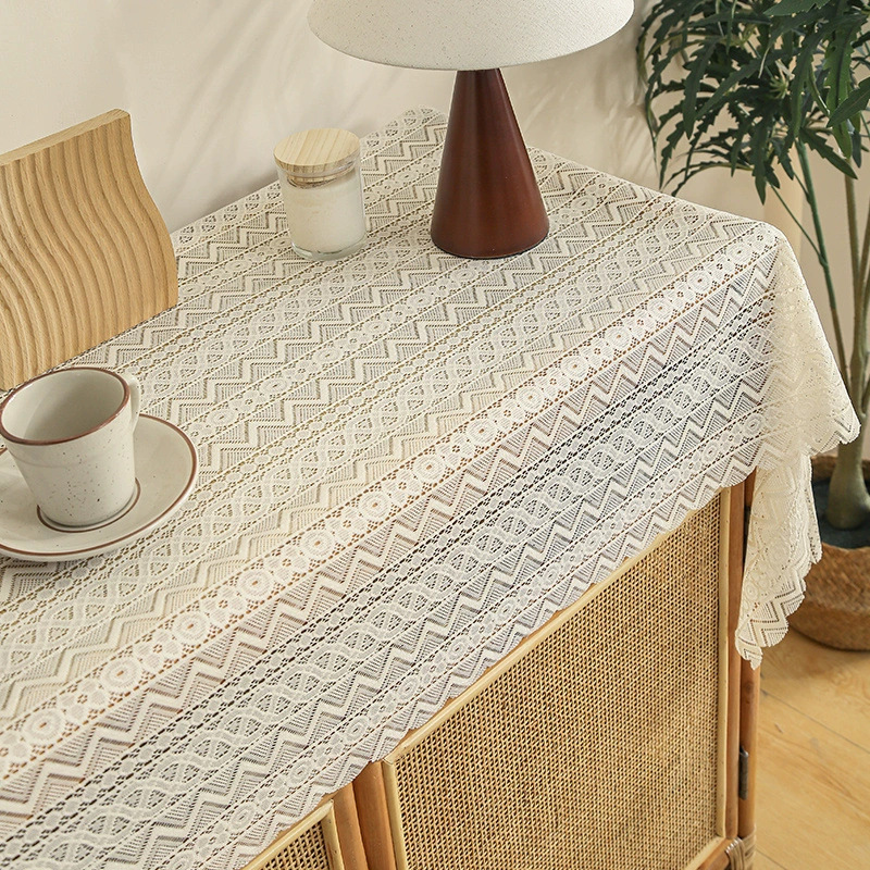 XX0370 French lace sideboard tablecloth hollow lace decorative rectangular tablecloth cover cloth high-grade coffee table cloth