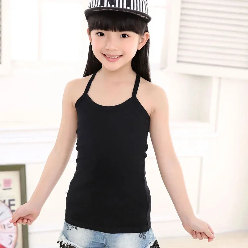 Children Vests T-shirts Summer Boys Girls Cotton Sports Tops Waistcoat Pure Color Casual Kids Vest 250508