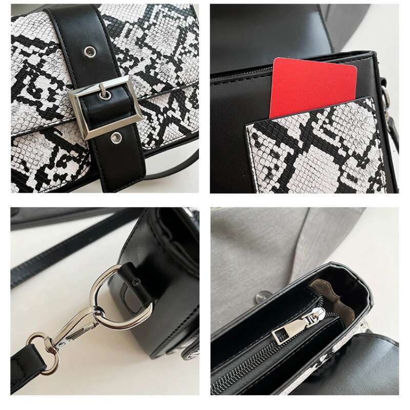 Snake Pattern Satchel High Quality Leather Shoulder Bags for Women 2025 New Simple Crossbody Bag Designer Ladies Handbags