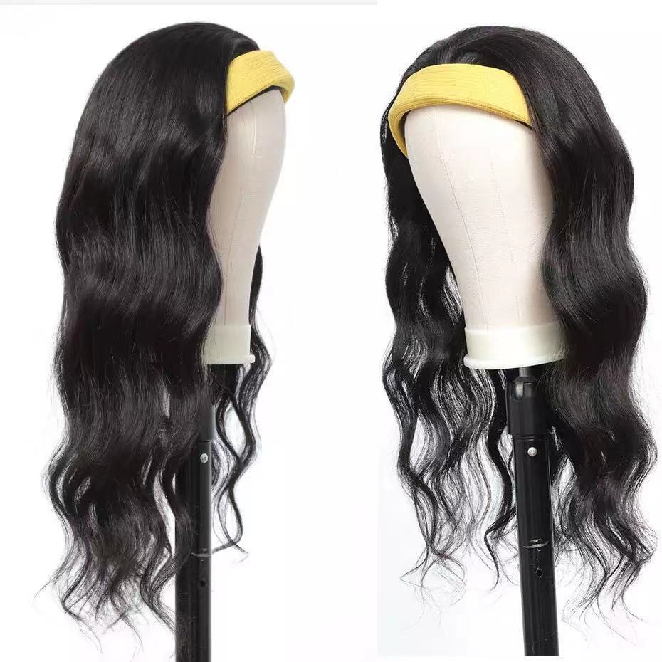 fashion Wig headband wig big wave long curly hair synthetic mechanism ribbon headband