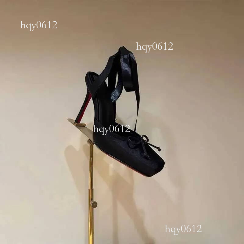 designer Womens rear air fine high-heeled sandals square headband butterfly wedding party ballet high heels 2025 summer new style W250416