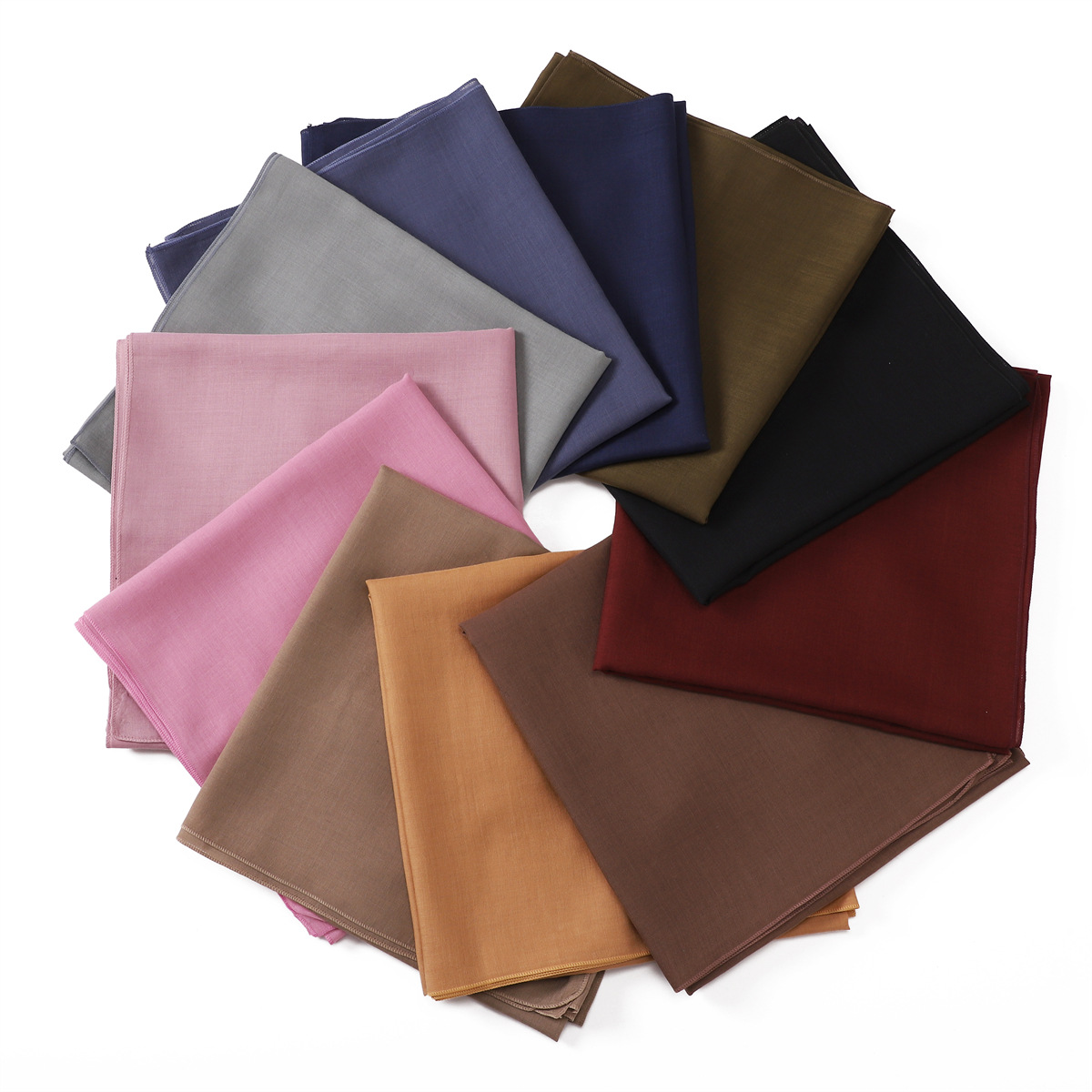 K652 High-quality encrypted bali yarn large size Malay square scarf tulle solid color hijab scarf shawl