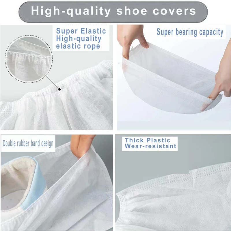 100 pieces of disposable boots and shoe covers with anti slip properties used as nonwoven for flooring indoor shoes household 250428s