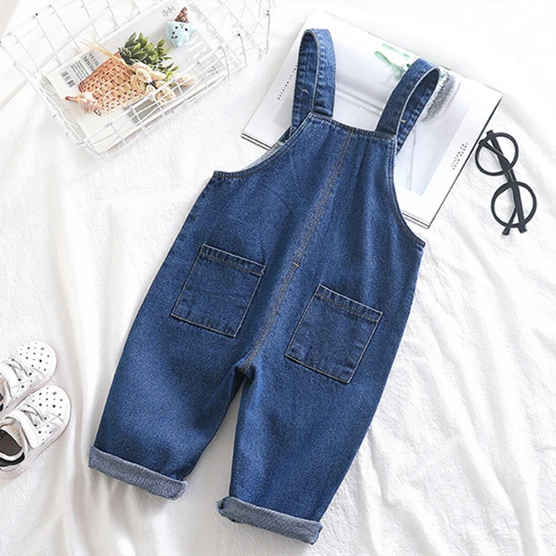 DIIMUU Baby Children Boys Clothing Girls Toddler Overalls Denim Pants Jumper Infant Kids Jumpsuits Trousers Dungarees Playsuits 250508