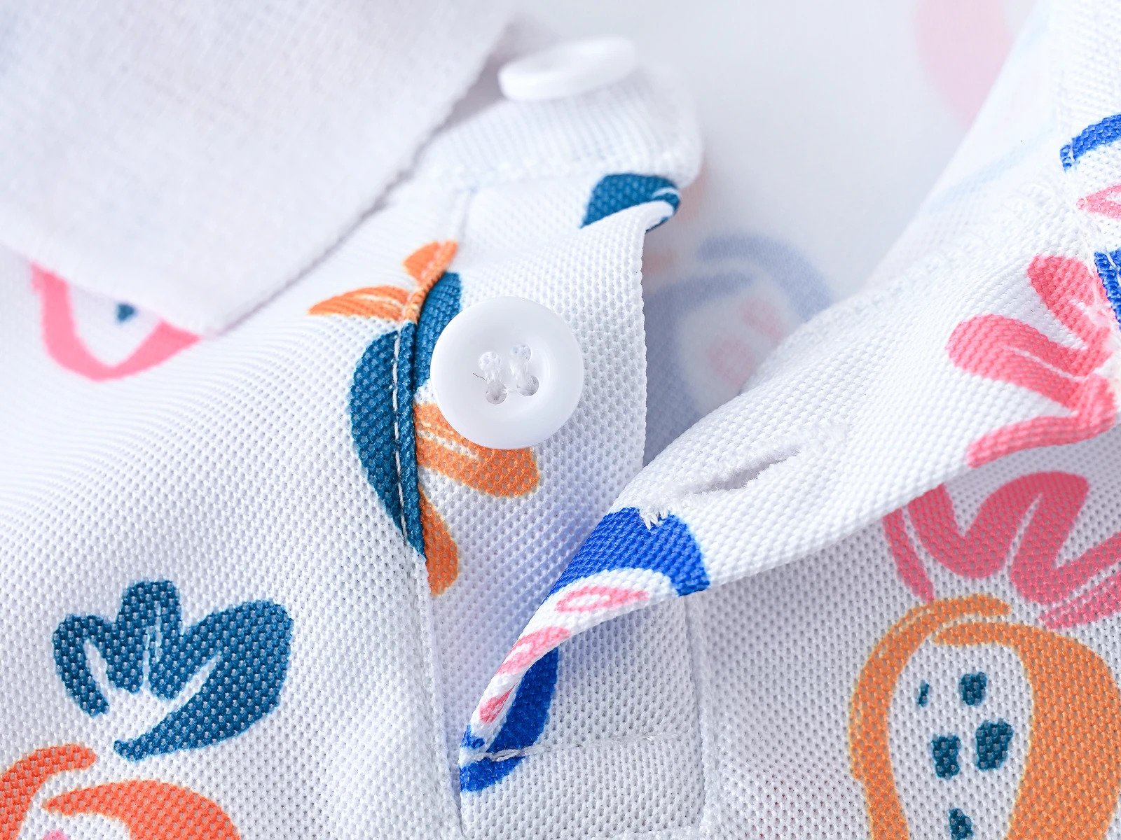 Printing lovely boys and girls fashion printing breathable button blouse leisure classic lapel micro-elastic POLO shirt 250515