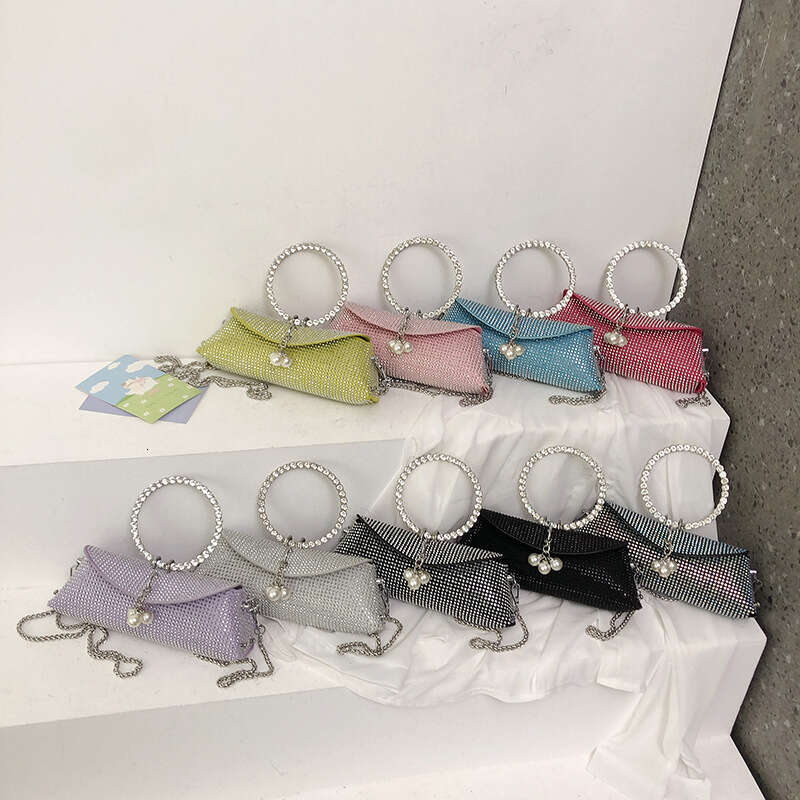 Dinner Bag Dinner Bag Internet Celebrity Studded Shiny Handbag For Women Niche Design Crossbody Mobile Phone Bag Sparkling Diamond Dinner Bag KQ KQ