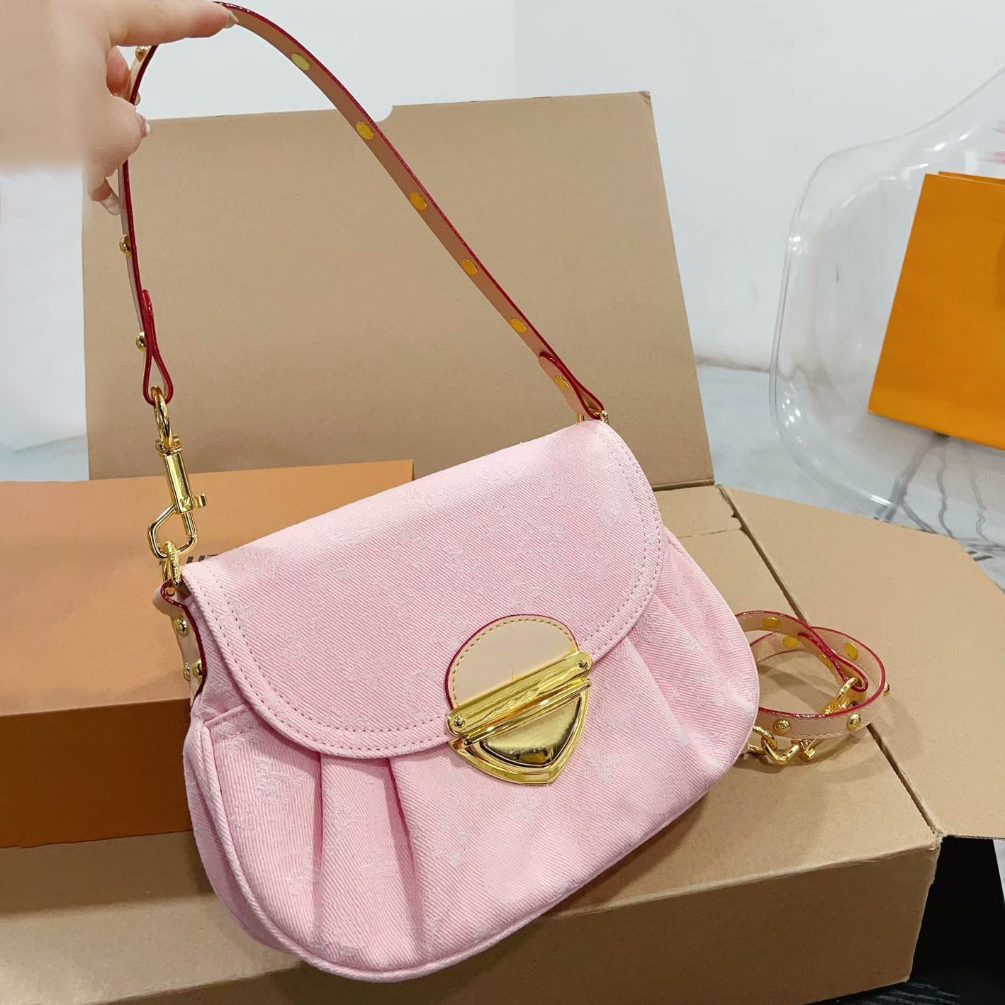 Evening Bags Denim bag Blue designer bag Shoulder Bags NANO SP jean bag denim crossbody bag handle bag shopping bag cluth bag Drawstring High quality bag 0565