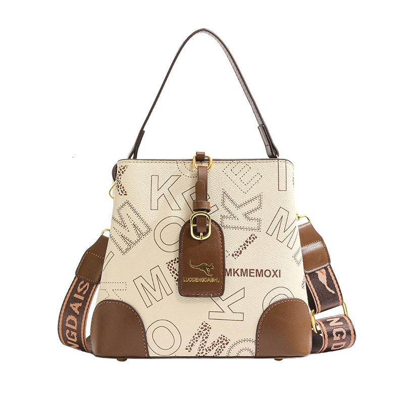 Luxury Brand High Quality New Style Free Delivery Designer Bag Live Broadcast Printed Bucket Bag, Women's New Trend, Simple And Versatile, Large 