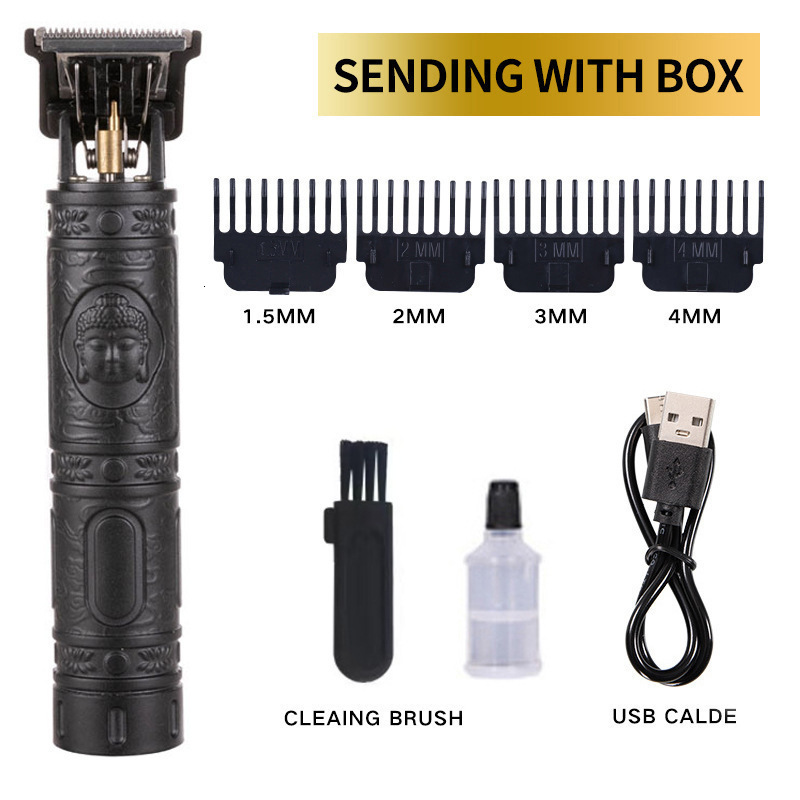 Electric Shavers in Vintage T9 0MM Hair Cutting Machine trimmer Cordless finishing Beard Clipper for men shaver Razors USB 230512
