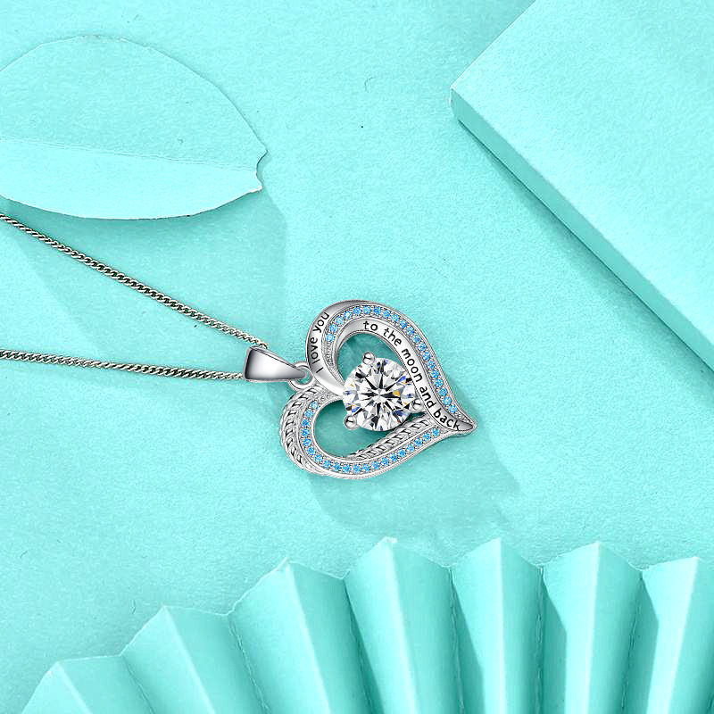 Luxury Customizable I Love You Heart Shaped Neckpiece Featuring Sparkling Cubic Zircons