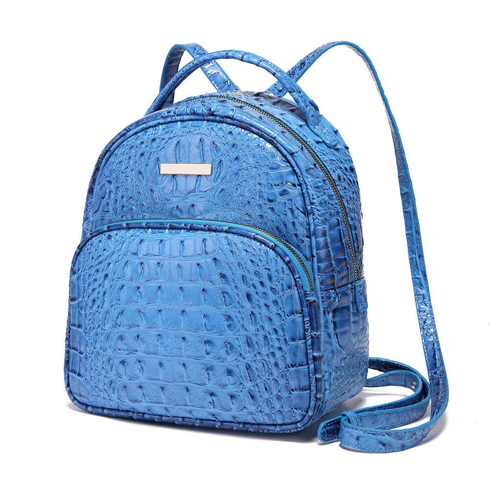 Handheld Double Shoulder Women's Bag Multi Color Crocodile Pattern Brahman