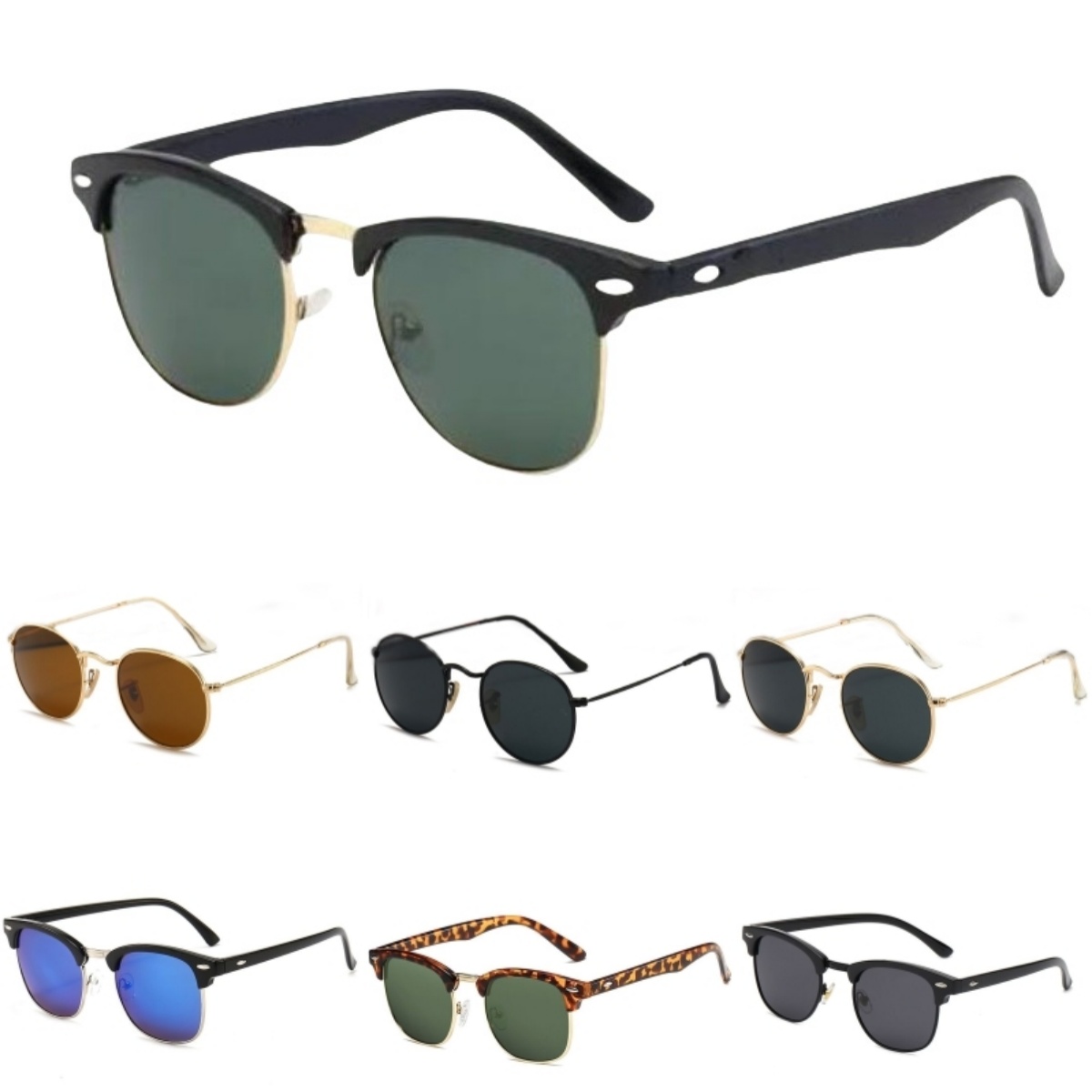 Mens polarized for women designer uv400 lentes fashion metal frame lunette sunglasses men popular goggle summer hj158