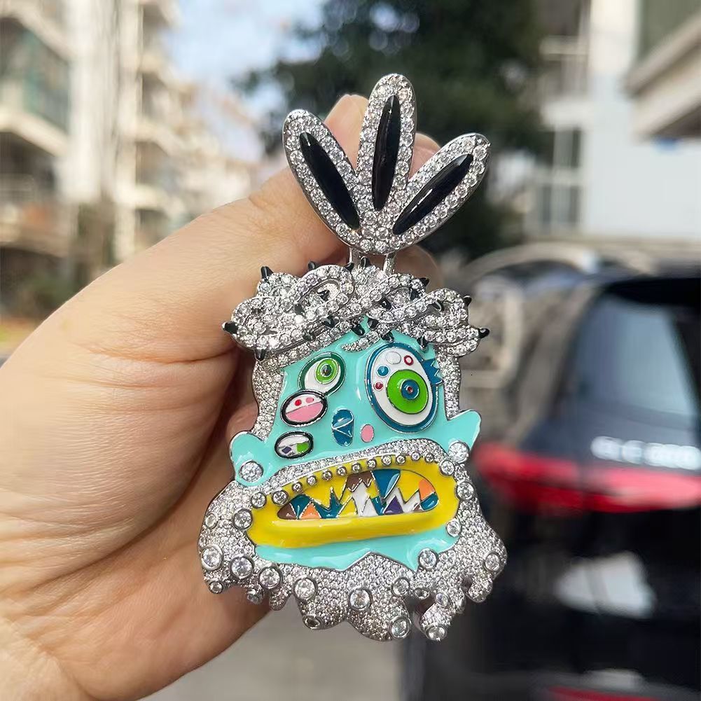Iced Out VVS Moissanite Rabbit Pendant S925 Hiphop Personalized Bling Custom Moissanite Pendant