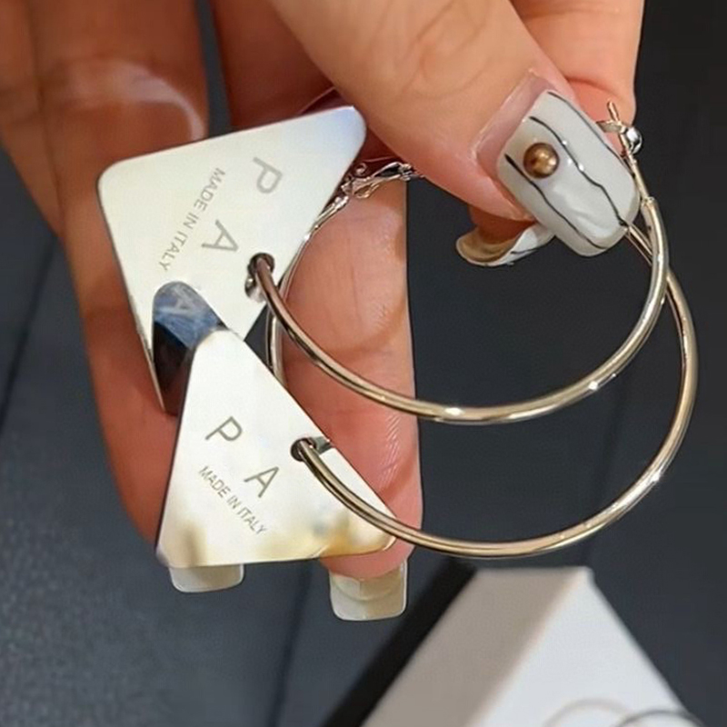 Titanium Steel Triangle Stud Earring Women Fashion Letter Earring for Gift Party