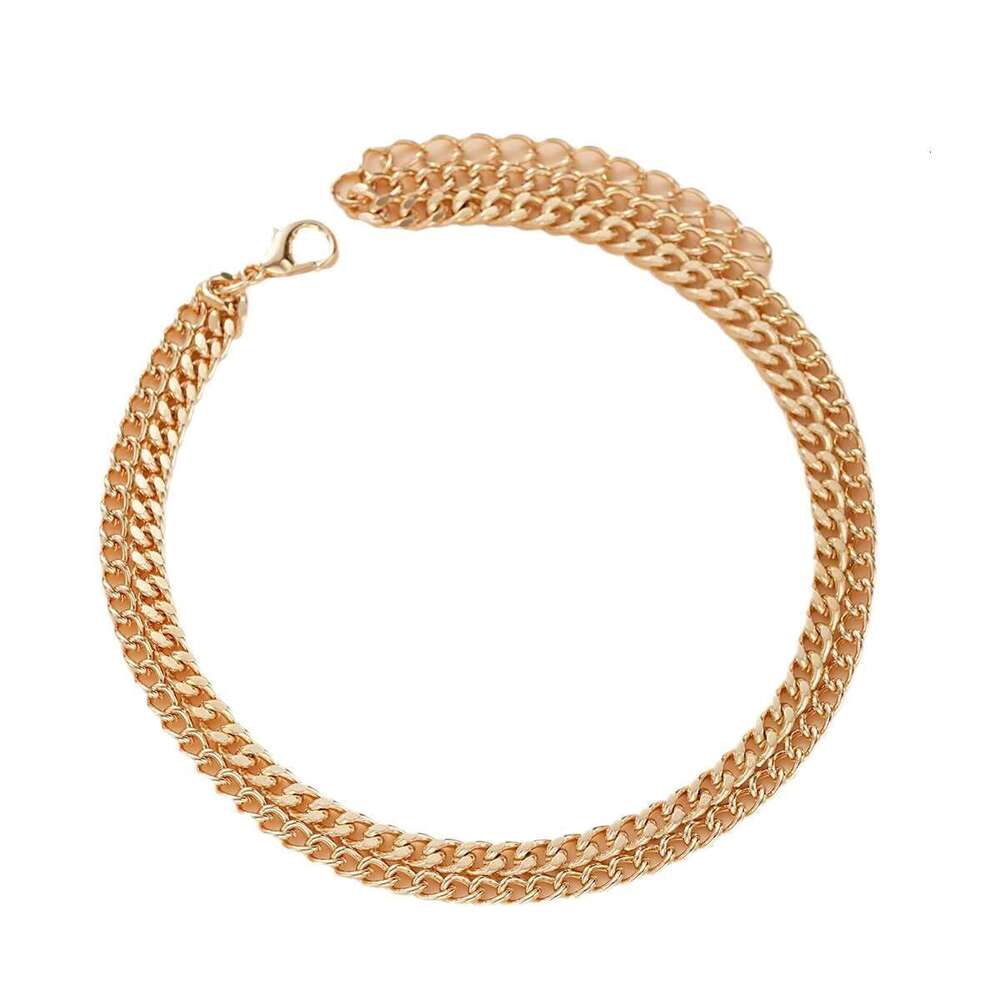 DHcollections Fashionable Double-layer Alloy Chain, Women's Daily Dating Party Wearing Ankle Chain