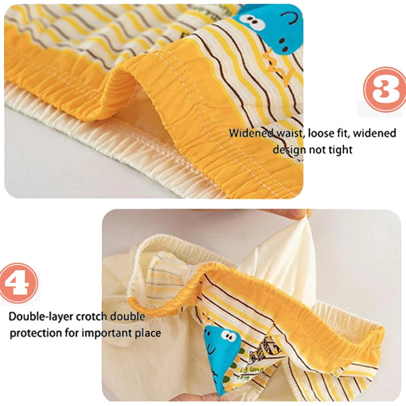 5 Pcs/Lot Boys Underwear Cotton Children Underwear Breathable Boy Briefs Dinosaur Cartoon Kids Panties 2-14Y Underpants For Boys 250508