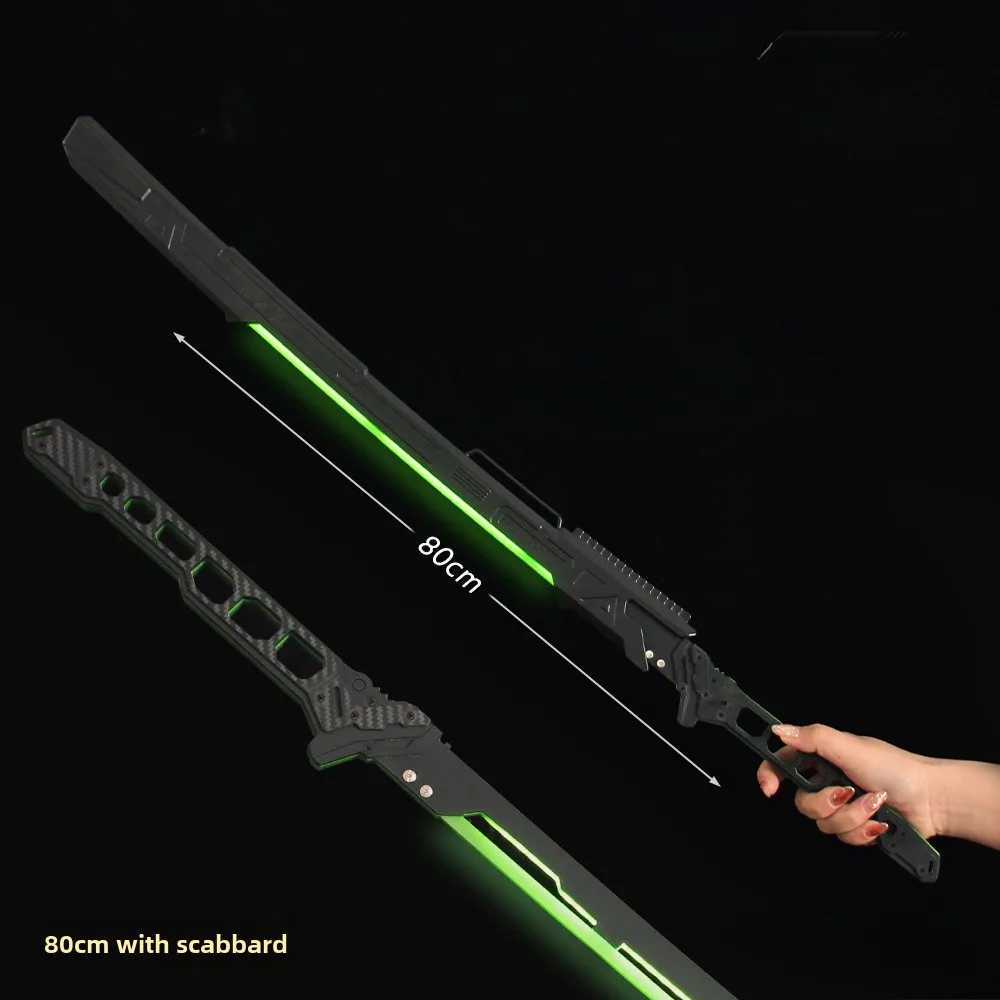 Cyberpunk 80cm/31.5in Lightsaber Samurai Sword with Sheath Model Props Collectible Game Peripherals Cosplay Boy Holiday Toy Gift T250508