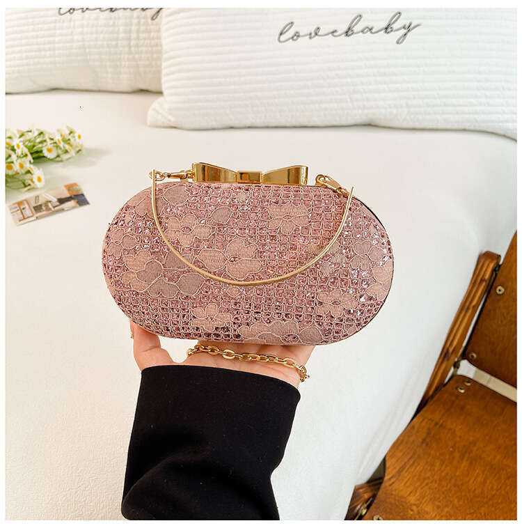 Dinner Bag Texture Handheld Box For Women New Versatile Ins Single Shoulder Crossover Banquet Chain Bar Small Square Bag KQ
