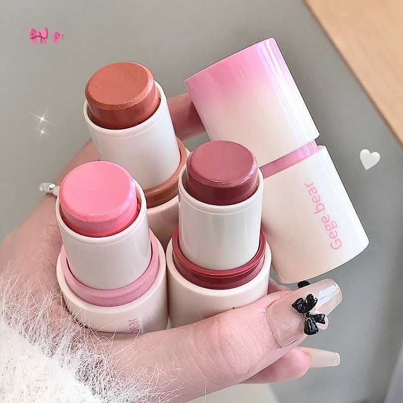 Smooth Blush Stick Low Saturation Cheek Tint Makeup Long-lasting Waterproof Natural Pink Brightening Expanding Color Rouge StickXJ250508