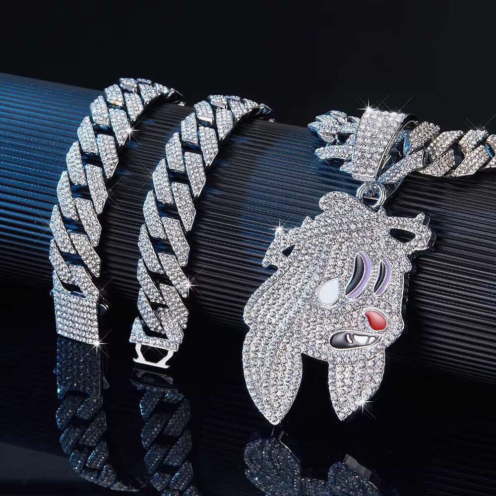 Cute Cartoon Dog Charm Cuban Chain Pendant for Women and Creative Gifts Decoration Party Cool Girls