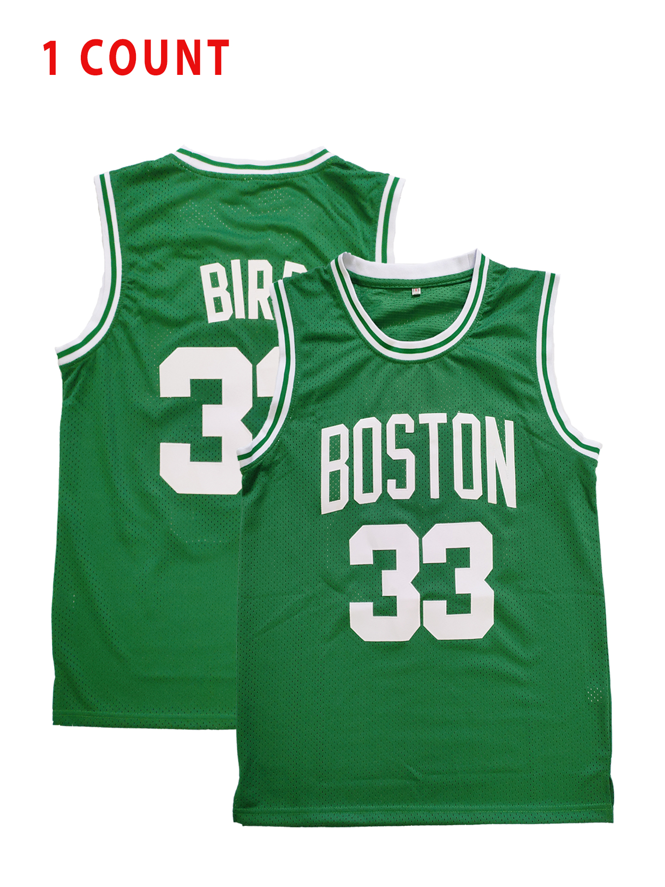 In Stock Basketball Jersey 7 Brown 33 BIRD 100% Stitched Fast Shipping Embroidered Letter Number Design