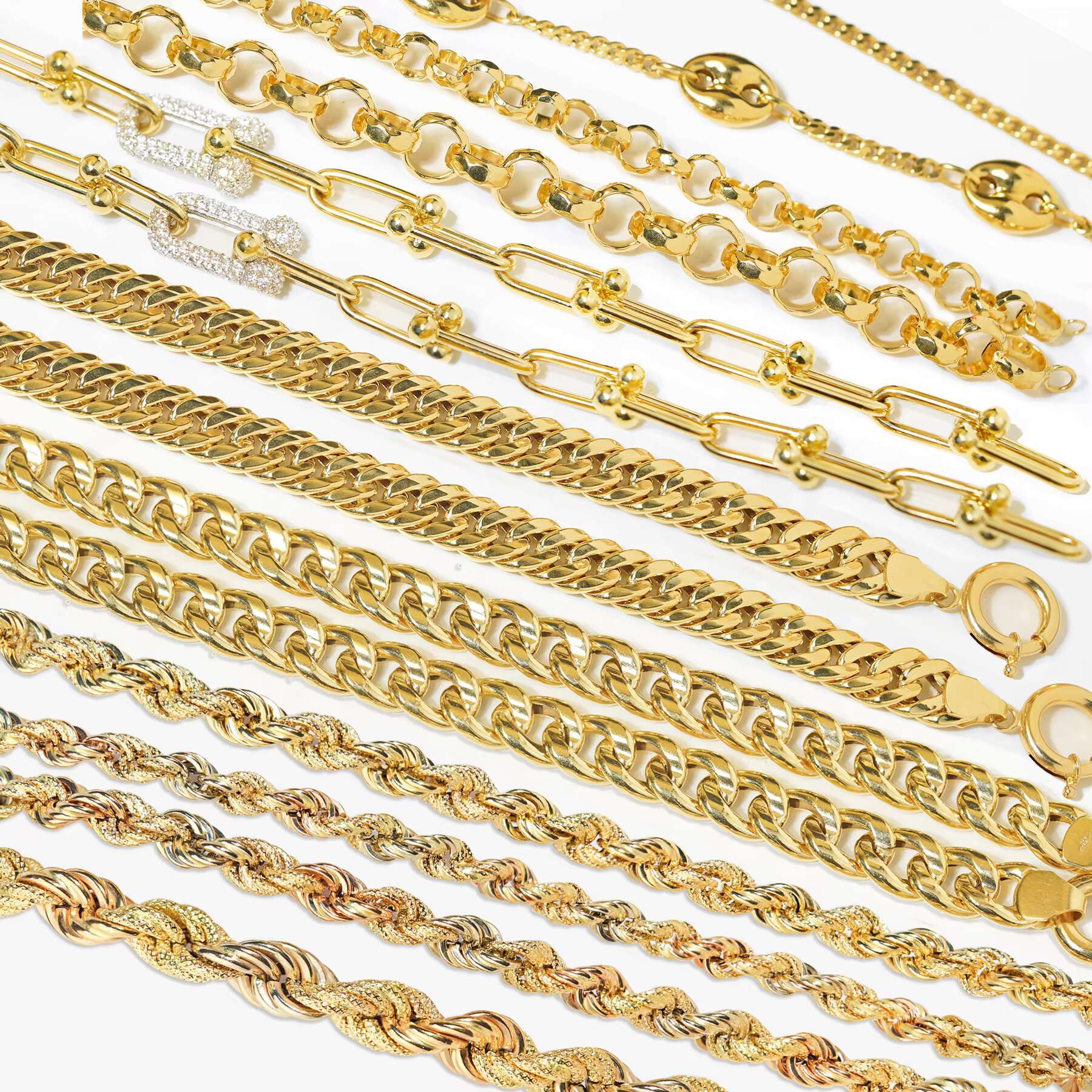 Wholesale 18K Gold Cuban Chain Fine Necklace Custom Hip Hop Men Jewelry Waterproof Thick Chain for Mens Gift Wedding Party