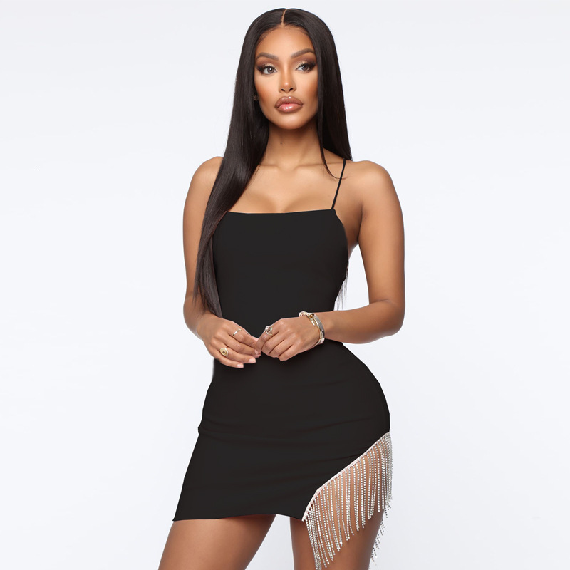 Wind 2021 summer new womens wear Pendant with one line neck and sexy open back dress