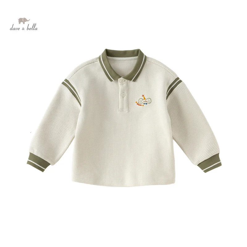 Dave Bella Spring Clothes Boys Baby Polo Shirt Children Top Fashion Casual Long Sleeves Cool Undershirt DB1248096 250508